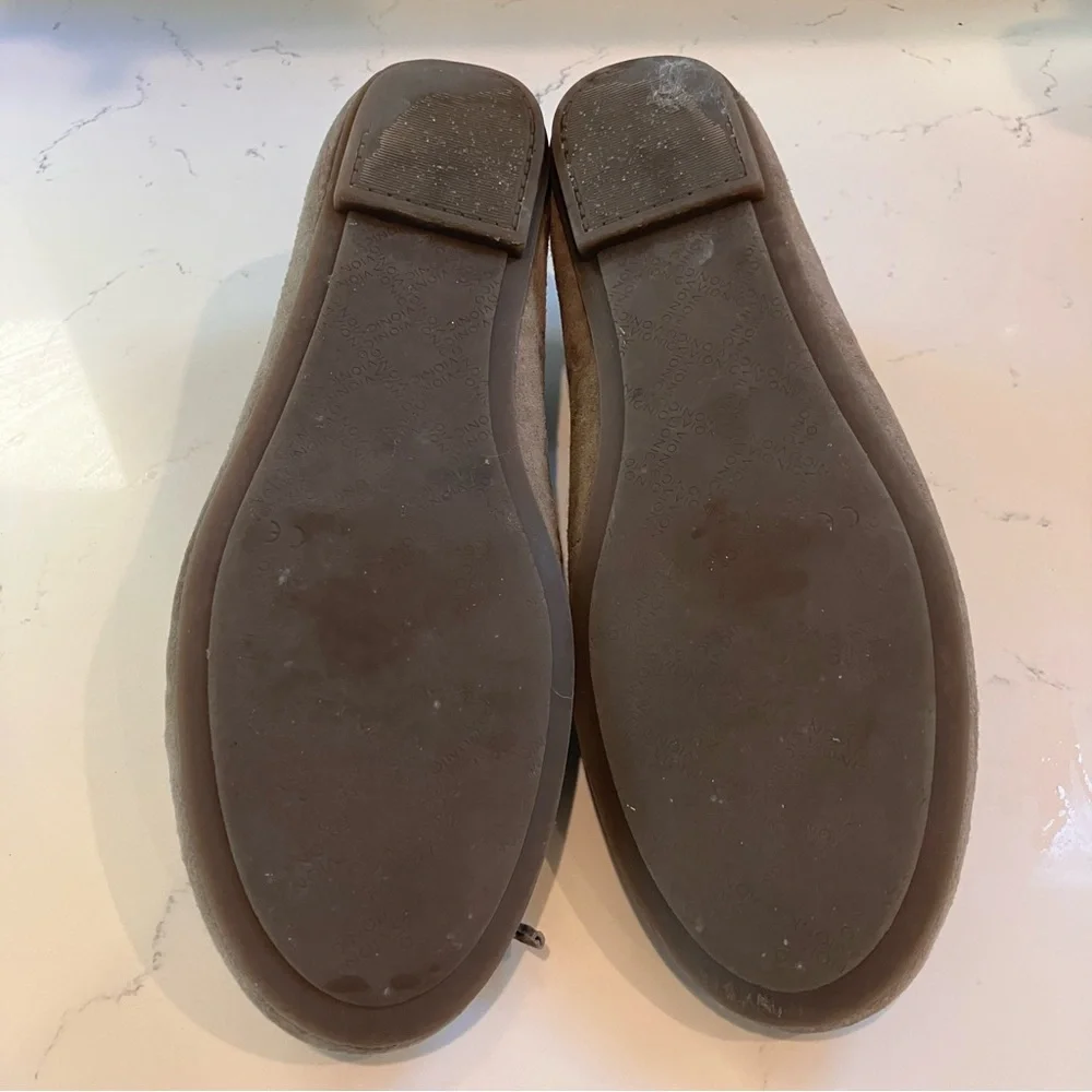 Vionic Matira Womens Size 8.5 Shoes Taupe Suede Bow Slip on Comfort Ballet Flats - Picture 9 of 12